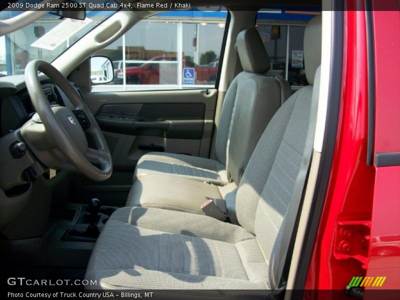 Flame Red / Khaki 2009 Dodge Ram 2500 ST Quad Cab 4x4