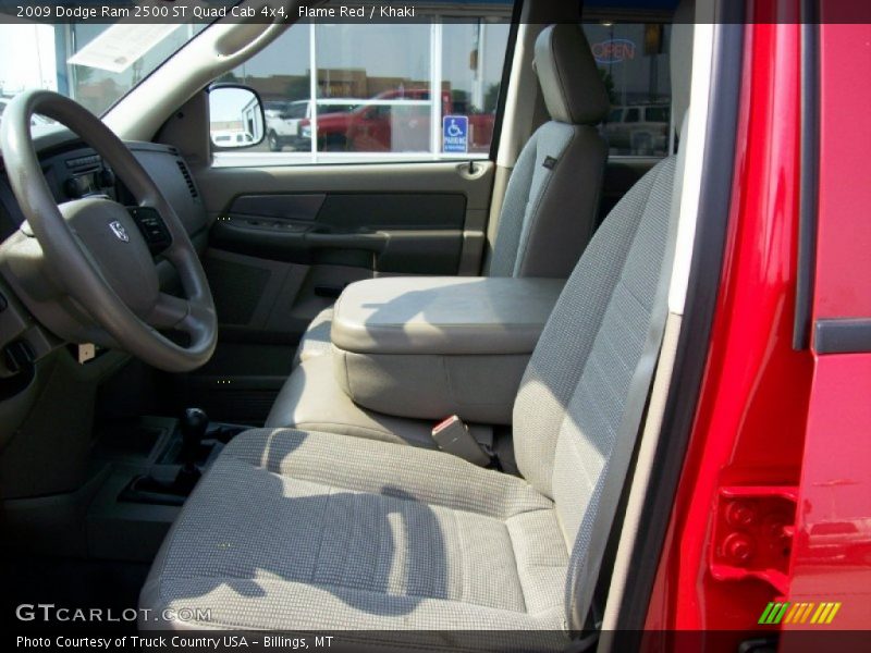 Flame Red / Khaki 2009 Dodge Ram 2500 ST Quad Cab 4x4