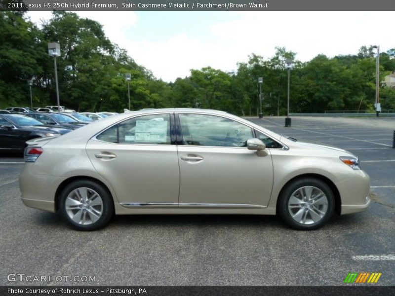 Satin Cashmere Metallic / Parchment/Brown Walnut 2011 Lexus HS 250h Hybrid Premium