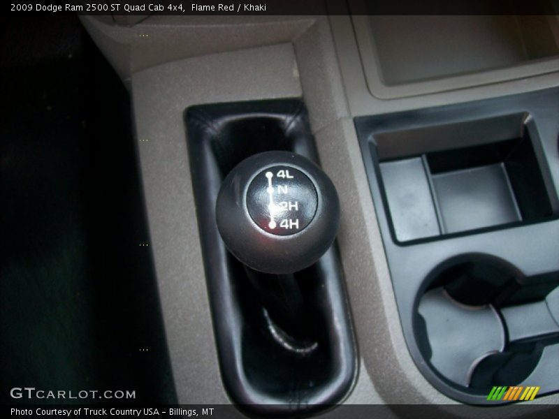 Flame Red / Khaki 2009 Dodge Ram 2500 ST Quad Cab 4x4