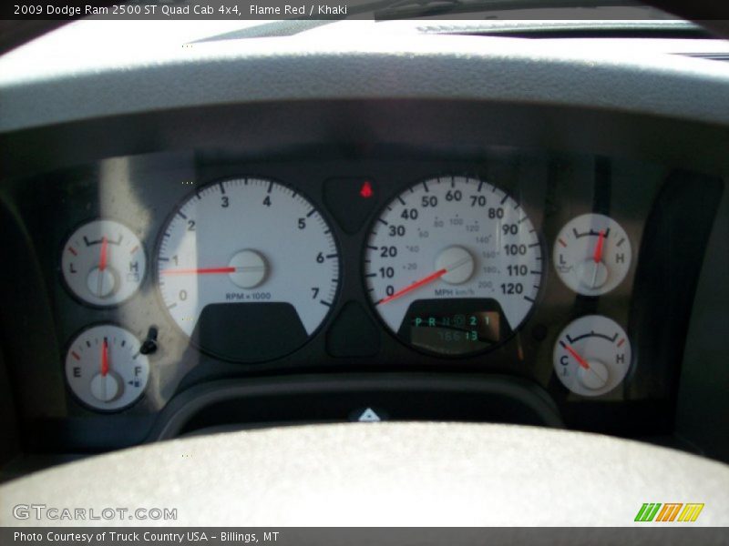 Flame Red / Khaki 2009 Dodge Ram 2500 ST Quad Cab 4x4