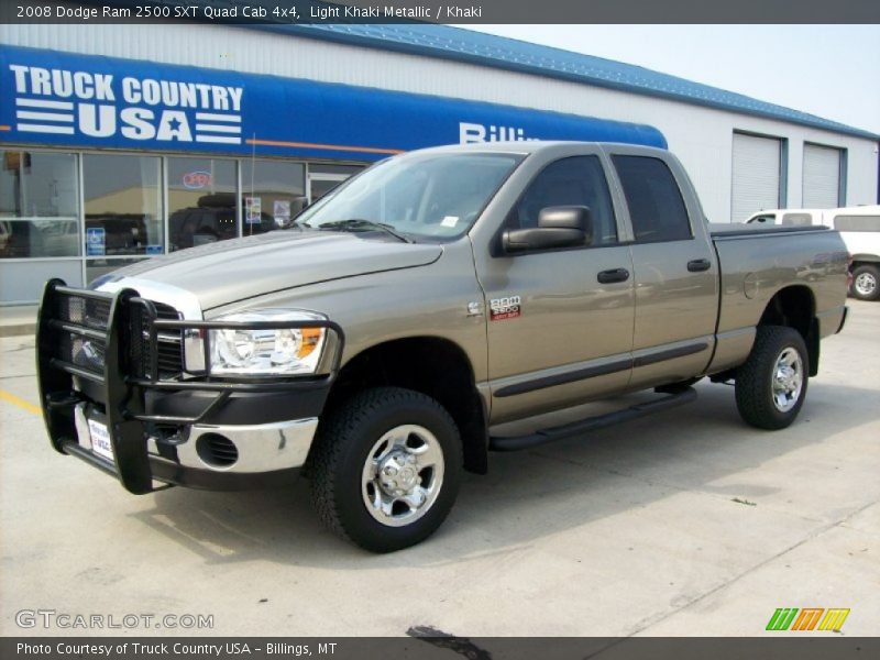Light Khaki Metallic / Khaki 2008 Dodge Ram 2500 SXT Quad Cab 4x4