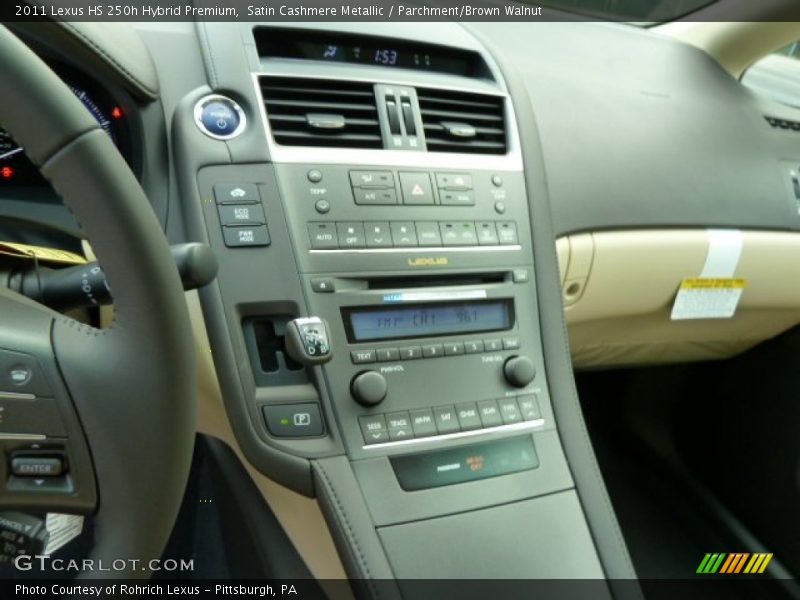 Satin Cashmere Metallic / Parchment/Brown Walnut 2011 Lexus HS 250h Hybrid Premium