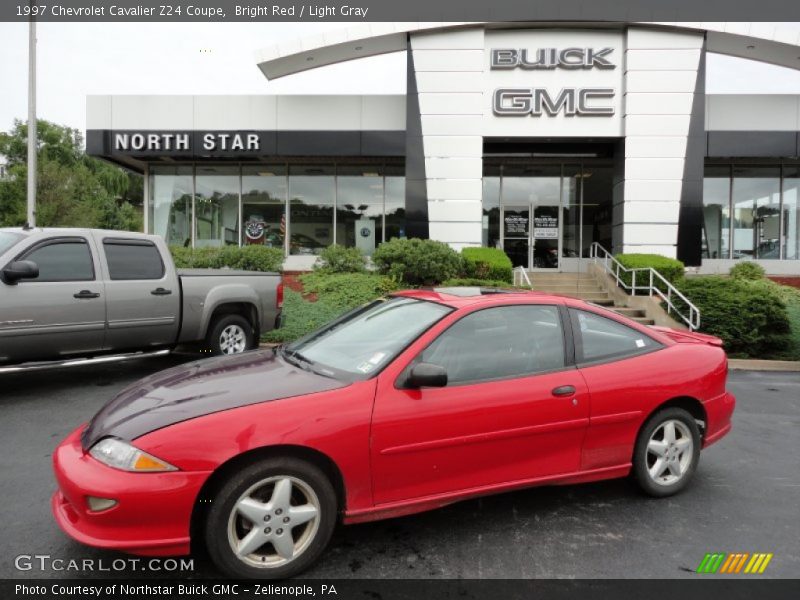 Bright Red / Light Gray 1997 Chevrolet Cavalier Z24 Coupe
