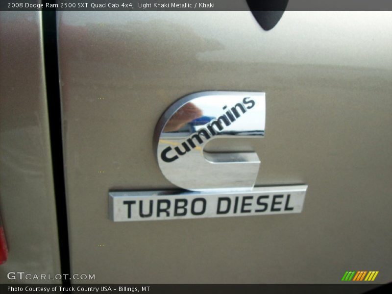 Light Khaki Metallic / Khaki 2008 Dodge Ram 2500 SXT Quad Cab 4x4