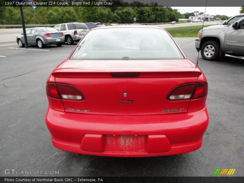 Bright Red / Light Gray 1997 Chevrolet Cavalier Z24 Coupe