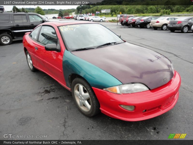 Bright Red / Light Gray 1997 Chevrolet Cavalier Z24 Coupe