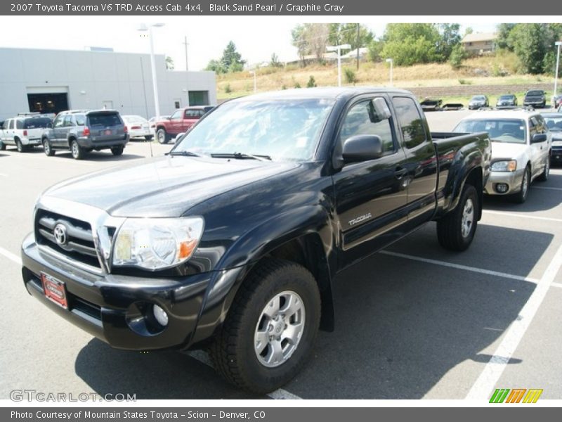 Black Sand Pearl / Graphite Gray 2007 Toyota Tacoma V6 TRD Access Cab 4x4