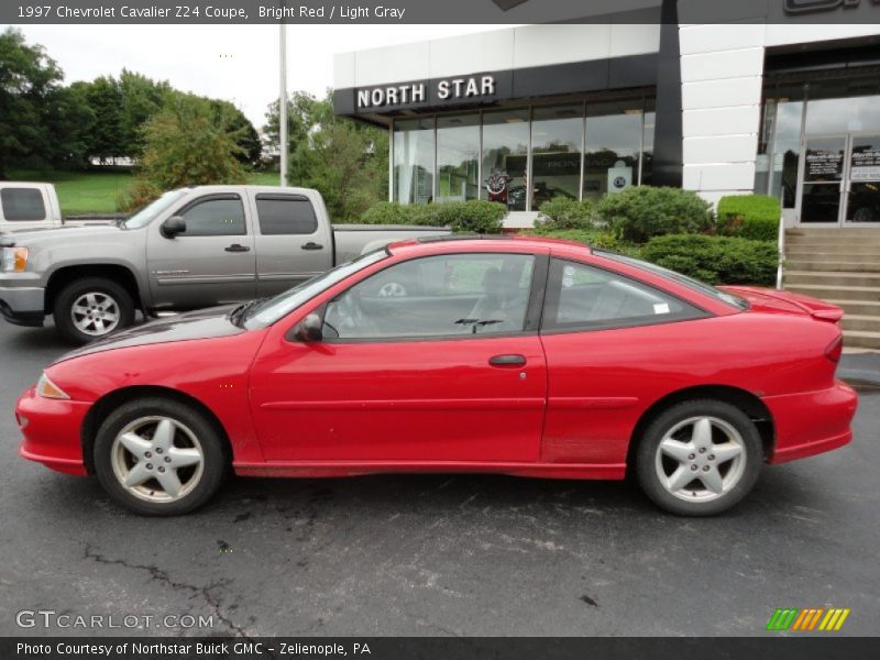 Bright Red / Light Gray 1997 Chevrolet Cavalier Z24 Coupe