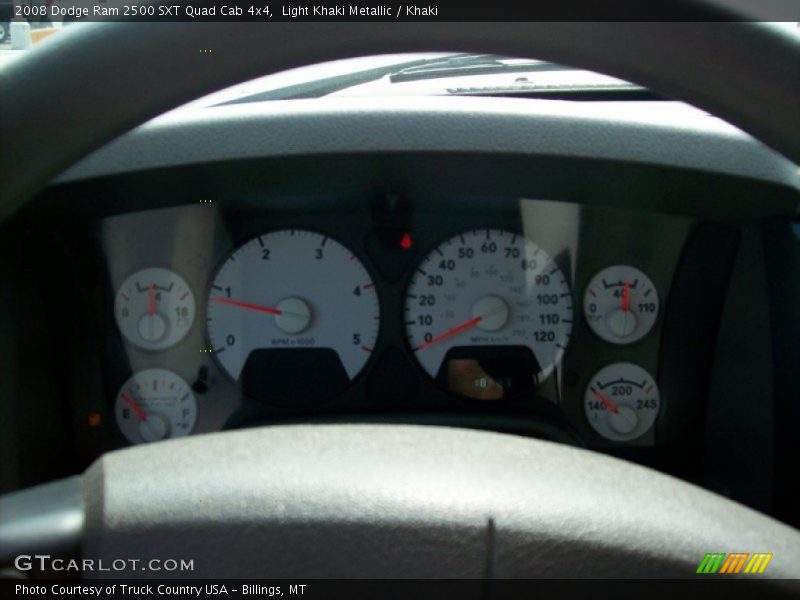 Light Khaki Metallic / Khaki 2008 Dodge Ram 2500 SXT Quad Cab 4x4