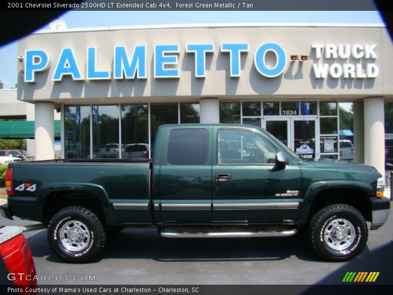 Forest Green Metallic / Tan 2001 Chevrolet Silverado 2500HD LT Extended Cab 4x4