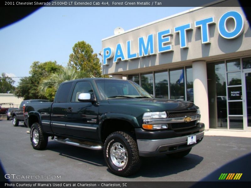 Forest Green Metallic / Tan 2001 Chevrolet Silverado 2500HD LT Extended Cab 4x4