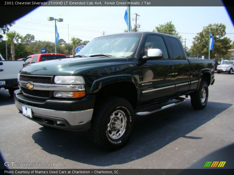 Forest Green Metallic / Tan 2001 Chevrolet Silverado 2500HD LT Extended Cab 4x4