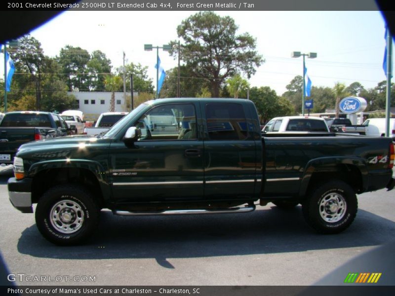Forest Green Metallic / Tan 2001 Chevrolet Silverado 2500HD LT Extended Cab 4x4
