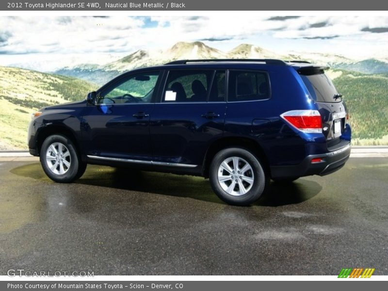 Nautical Blue Metallic / Black 2012 Toyota Highlander SE 4WD