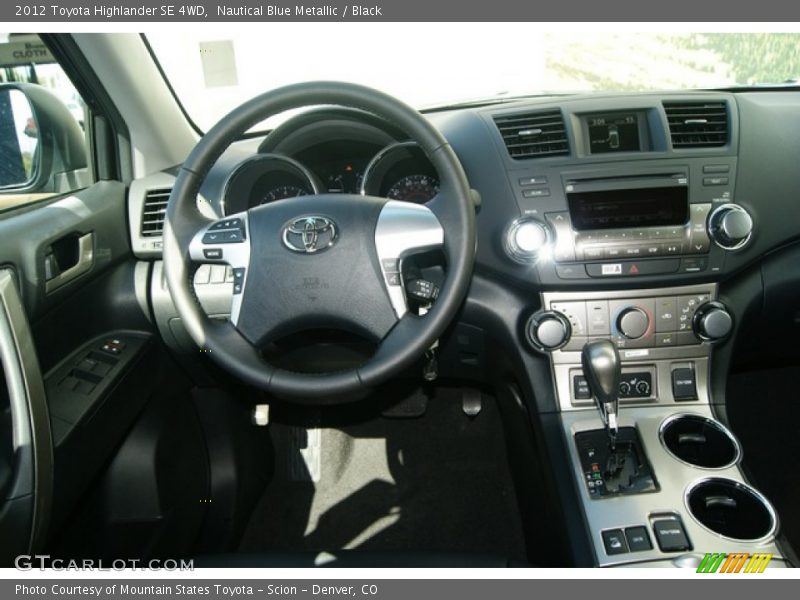 Nautical Blue Metallic / Black 2012 Toyota Highlander SE 4WD
