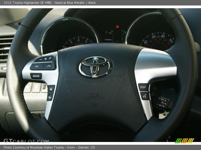 Nautical Blue Metallic / Black 2012 Toyota Highlander SE 4WD