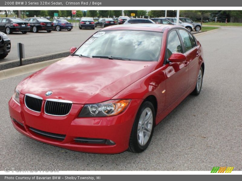 Crimson Red / Beige 2008 BMW 3 Series 328xi Sedan