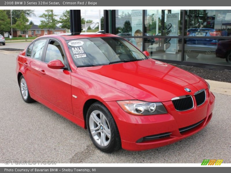 Crimson Red / Beige 2008 BMW 3 Series 328xi Sedan