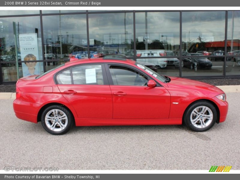 Crimson Red / Beige 2008 BMW 3 Series 328xi Sedan