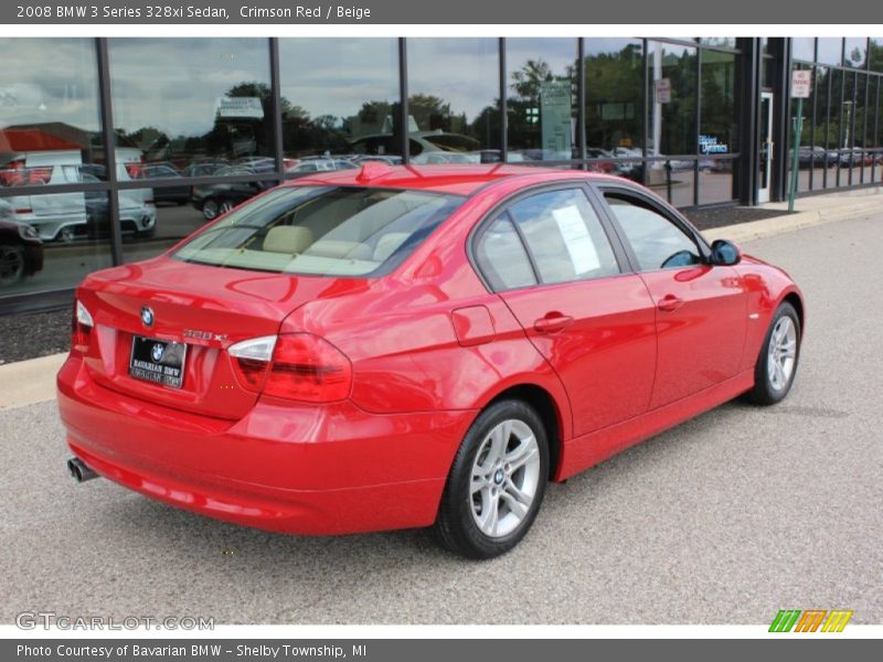 Crimson Red / Beige 2008 BMW 3 Series 328xi Sedan