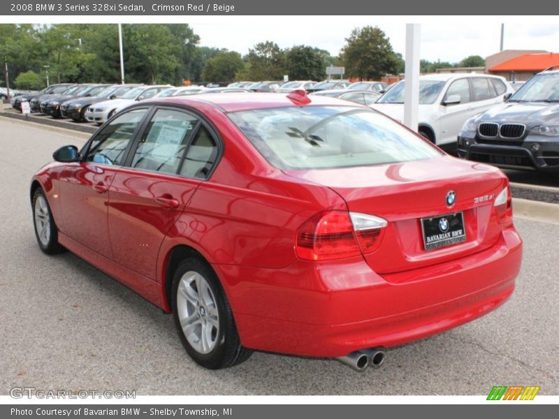 Crimson Red / Beige 2008 BMW 3 Series 328xi Sedan