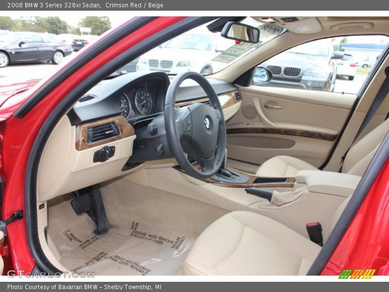 Crimson Red / Beige 2008 BMW 3 Series 328xi Sedan