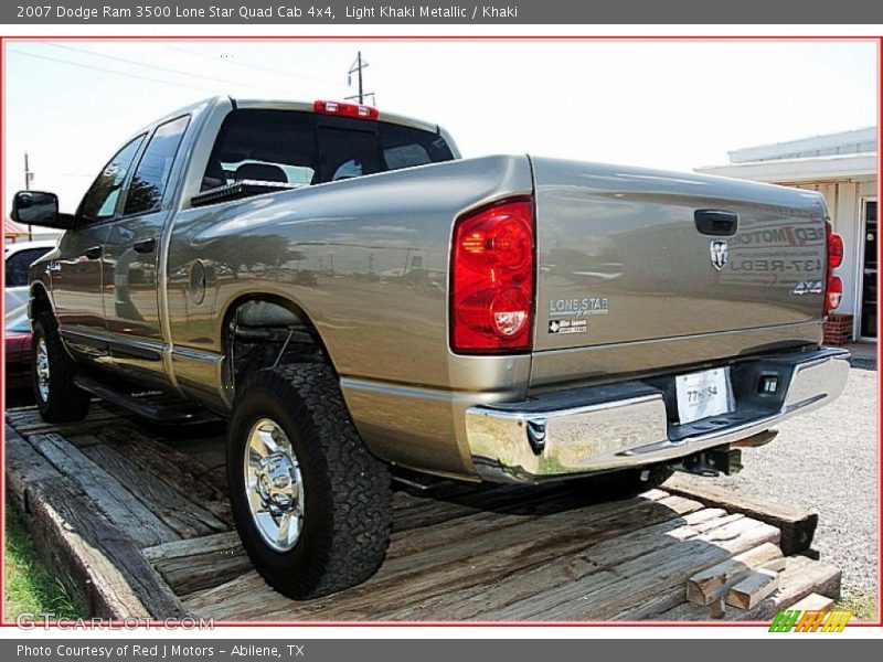 Light Khaki Metallic / Khaki 2007 Dodge Ram 3500 Lone Star Quad Cab 4x4