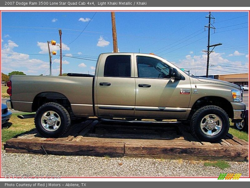 Light Khaki Metallic / Khaki 2007 Dodge Ram 3500 Lone Star Quad Cab 4x4