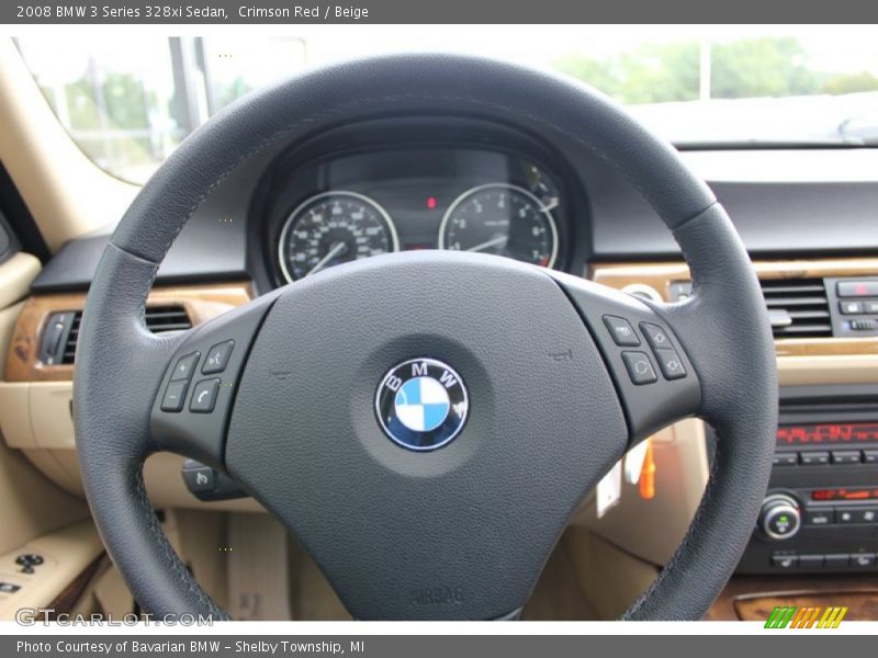 Crimson Red / Beige 2008 BMW 3 Series 328xi Sedan