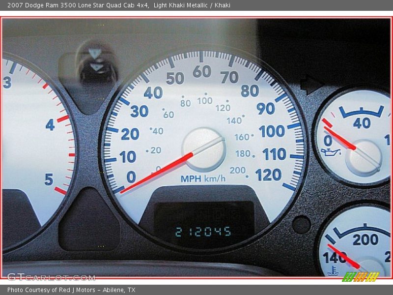Light Khaki Metallic / Khaki 2007 Dodge Ram 3500 Lone Star Quad Cab 4x4