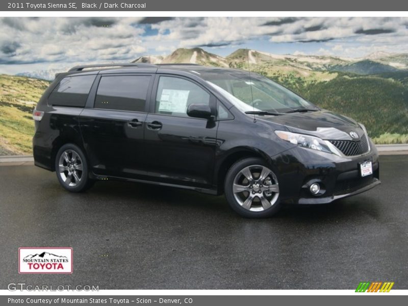 Black / Dark Charcoal 2011 Toyota Sienna SE