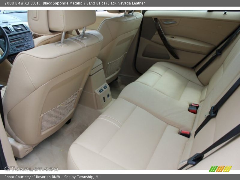 Black Sapphire Metallic / Sand Beige/Black Nevada Leather 2008 BMW X3 3.0si
