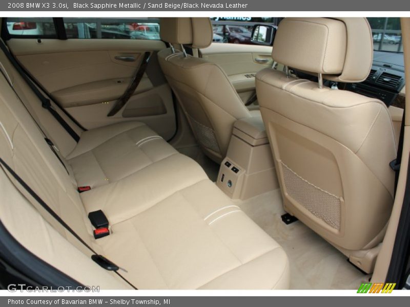 Black Sapphire Metallic / Sand Beige/Black Nevada Leather 2008 BMW X3 3.0si