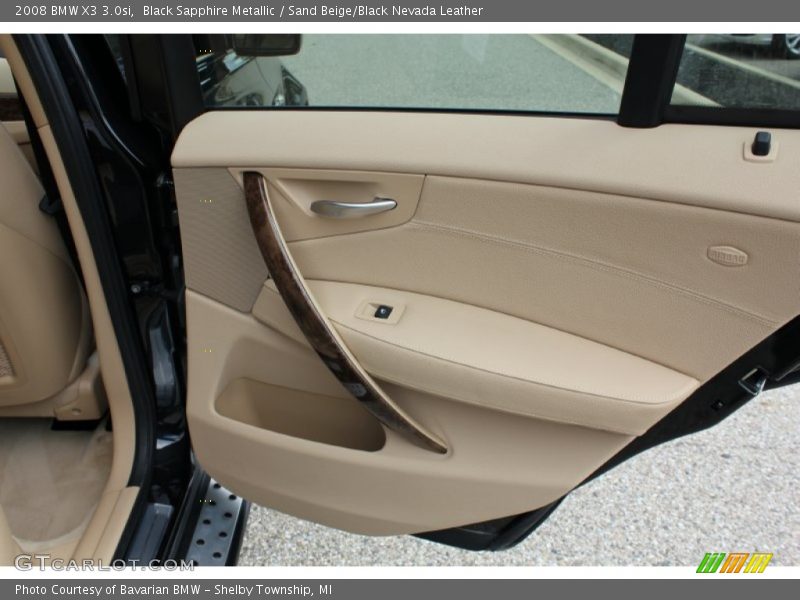 Black Sapphire Metallic / Sand Beige/Black Nevada Leather 2008 BMW X3 3.0si