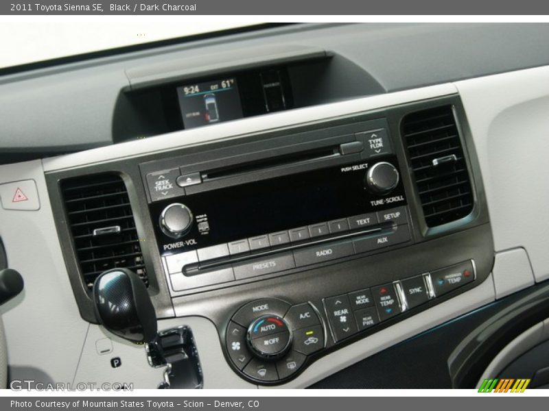 Black / Dark Charcoal 2011 Toyota Sienna SE