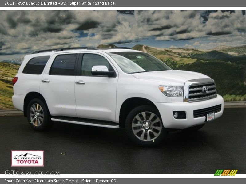 Super White / Sand Beige 2011 Toyota Sequoia Limited 4WD