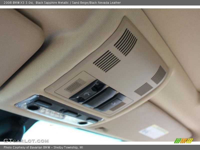 Black Sapphire Metallic / Sand Beige/Black Nevada Leather 2008 BMW X3 3.0si
