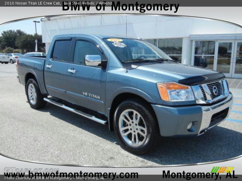 Blue Steel Metallic / Almond 2010 Nissan Titan LE Crew Cab