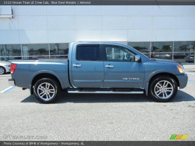 Blue Steel Metallic / Almond 2010 Nissan Titan LE Crew Cab