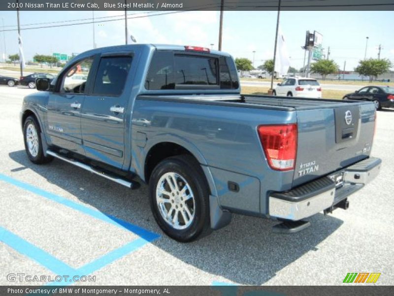 Blue Steel Metallic / Almond 2010 Nissan Titan LE Crew Cab