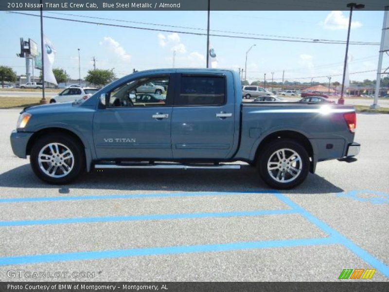 Blue Steel Metallic / Almond 2010 Nissan Titan LE Crew Cab