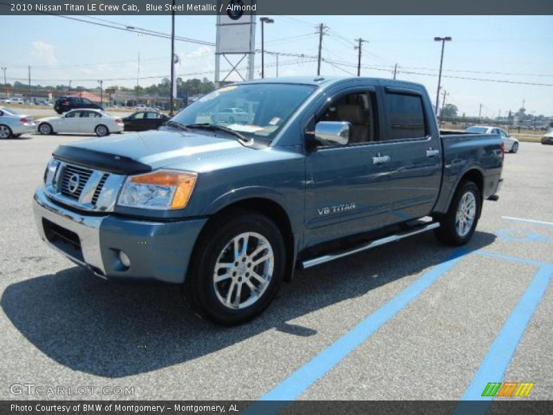 Blue Steel Metallic / Almond 2010 Nissan Titan LE Crew Cab