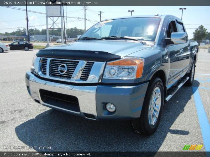 Blue Steel Metallic / Almond 2010 Nissan Titan LE Crew Cab