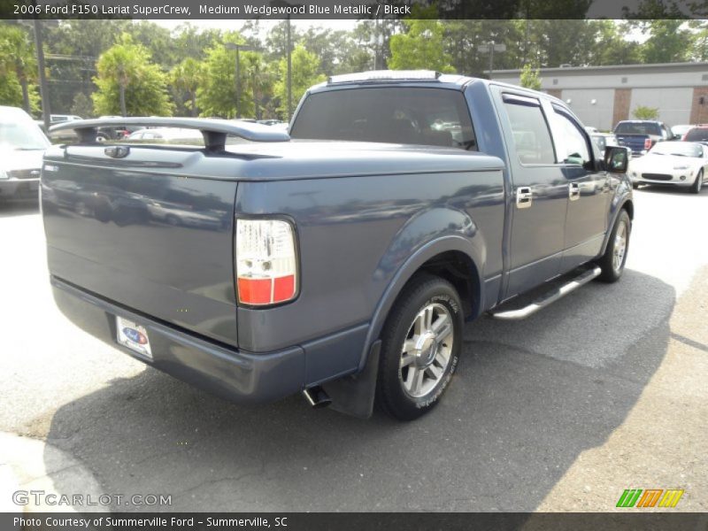 Medium Wedgewood Blue Metallic / Black 2006 Ford F150 Lariat SuperCrew