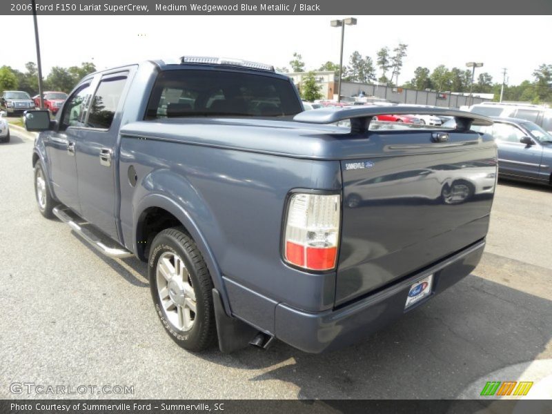 Medium Wedgewood Blue Metallic / Black 2006 Ford F150 Lariat SuperCrew