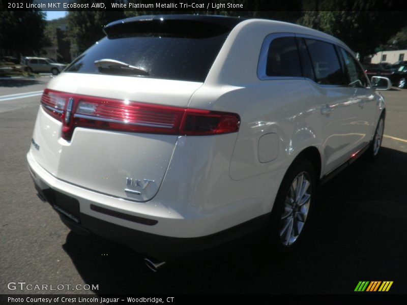 White Platinum Metallic Tri-Coat / Light Stone 2012 Lincoln MKT EcoBoost AWD