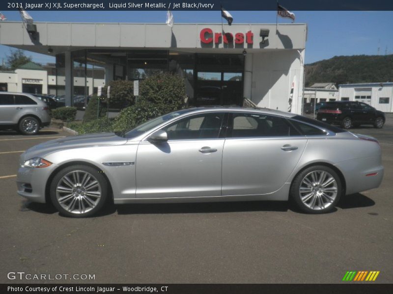 Liquid Silver Metallic / Jet Black/Ivory 2011 Jaguar XJ XJL Supercharged