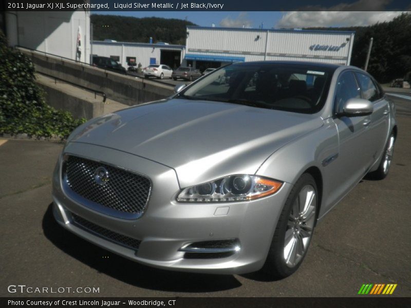 Liquid Silver Metallic / Jet Black/Ivory 2011 Jaguar XJ XJL Supercharged