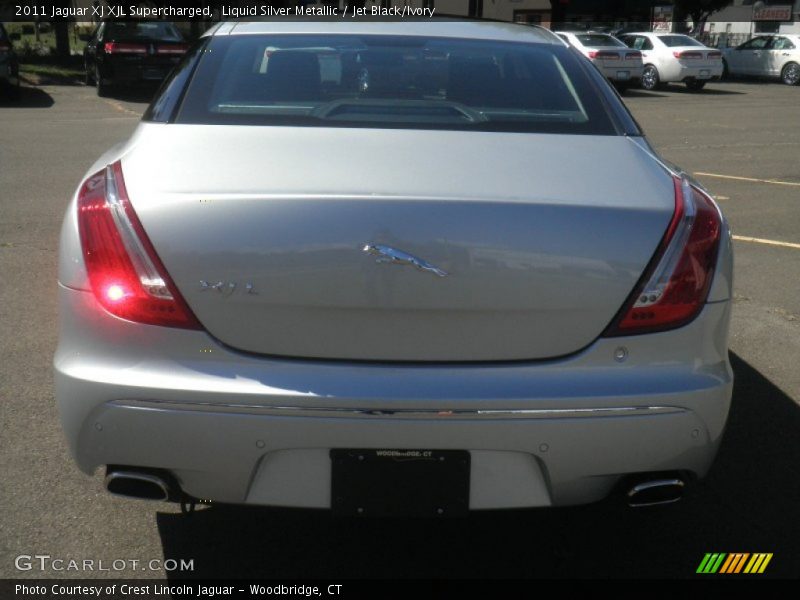 Liquid Silver Metallic / Jet Black/Ivory 2011 Jaguar XJ XJL Supercharged